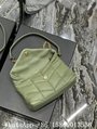     Loulou Puffer bag,    small puffer quilted lambskin bag,    loulou bag,green 3