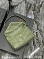 YSL Loulou Puffer bag,YSL small puffer quilted lambskin bag,ysl loulou bag,green