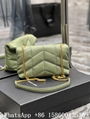 YSL Loulou Puffer bag,YSL small puffer quilted lambskin bag,ysl loulou bag,green