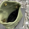     Loulou Puffer bag,    small puffer quilted lambskin bag,    loulou bag,green 5
