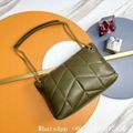     Loulou Puffer bag,    small puffer quilted lambskin bag,    loulou bag,green 16