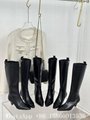        boots,       knee high boots,       black leather boots,high quality boot