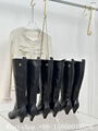 Chanel boots,Chanel knee high boots,Chanel black leather boots,high quality boot