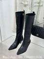 Chanel boots,Chanel knee high boots,Chanel black leather boots,high quality boot