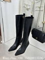 Chanel boots,Chanel knee high boots,Chanel black leather boots,high quality boot