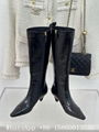 Chanel boots,Chanel knee high boots,Chanel black leather boots,high quality boot