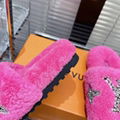    aseo flat comfort sandals,women     onogram slides,Winter     andals pink 3