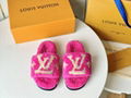 LV paseo flat comfort sandals,women LV monogram slides,Winter LV sandals pink