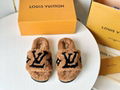 LV paseo flat comfort sandals,women LV monogram slides,Winter LV sandals pink