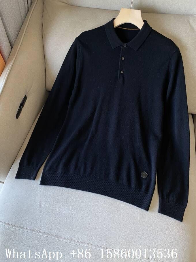 Zegna Cashmere-Silk polo shirt,Zegna ribbed polo shirt,Men's Zenga knitwear sale 5