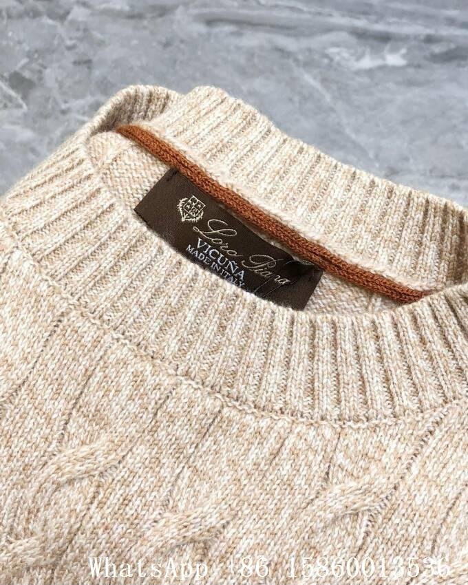 Loro Piana men's Slim-fit cable-knit cashmere sweater,Loro Piana sweaters, beige 3