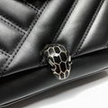 Bulgari Serpenti cabochon crossbody mini bag,Bulgari leather bag black,gifts