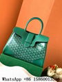 Goyard Saigon Souple Medium bag green,Goyard wooden handle bag, goyard bag sale 