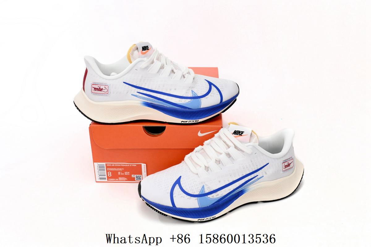 CQ9908-100 Nike AIR ZOOM PEGASUS 37 White Blue Red