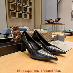 high heel pumps,           blade leather pumps,black,cheap balenicaga