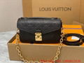 LV Pochette Metis East West bag,vuitton monogram pochette,LV crossbody bag,black