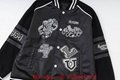 LV Varsit baseball black,Cheap LV baseball jacket,men's LV leather jacket,sale 