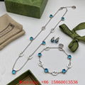       necklace and earring,      GG Marmont Blue Stone set,silver bracelet,gifts 1