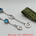 Gucci necklace and earring,Gucci GG Marmont Blue Stone set,silver bracelet,gifts