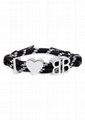 BB plate bracelet in black,           plate bracelet, shoeslaces bracelet,gifts  1