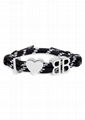 BB plate bracelet in black,balenciaga plate bracelet, shoeslaces bracelet,gifts 