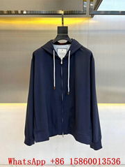 Brunello Cucinelli Zip-up hooded jacket,cucinelli zip up,cucinelli hoodie,navy