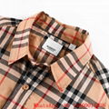 Checked Long Sleeve shirts,Check Cotton Shirt in Archive Beige,Checked stretched