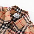 Checked Long Sleeve shirts,Check Cotton Shirt in Archive Beige,Checked stretched