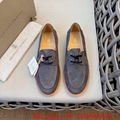 Brunello Cucinelli leather-Trimmed Suede Boat shoes,Cucinelli Suede Loafers sale 4