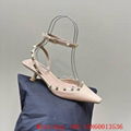 Rockstud Couture Leather pump,Pink Vlogo slingback pump 40mm,Women Rockstud heel