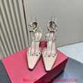 Rockstud Couture Leather pump,Pink Vlogo