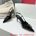 Rockstud Couture Leather pump,Pink Vlogo slingback pump 40mm,Women Rockstud heel