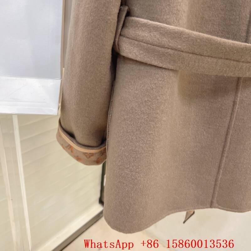 Women's               hooded wrap coat,vuitton monogram coat,    rench coat,USA 5