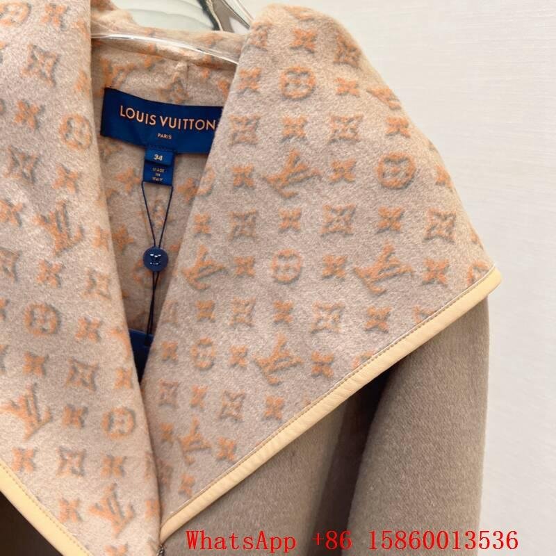 Women's               hooded wrap coat,vuitton monogram coat,    rench coat,USA 3