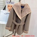 Women's               hooded wrap coat,vuitton monogram coat,    rench coat,USA 1
