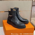 Hermes Follow ankle boots,cheap Hermes men's boots,Hermes leather boots,black , 