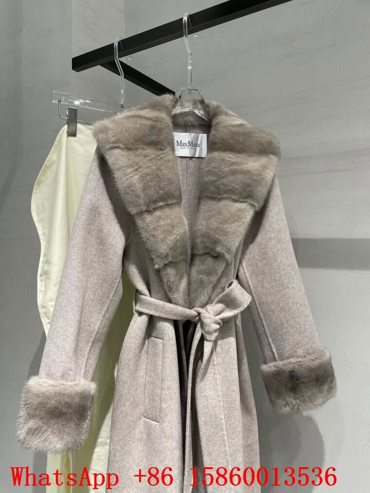 Max Mara cashmere coat,Max Mara mink coat with fur collar,Max Mara Iconic coat  3