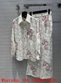 Women's LV pajamas set,Design luxury print sleepwear,Luxury Silk nightwear pink 