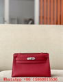 Hermes Epsom Kelly Pochette with gold hardware,red,Hermes Kelly mini bag ,UAE