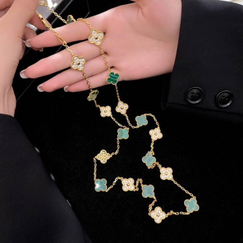 Van Cleef Arpels Vintage Alhambra long necklace,20 motifs necklace,women gifts   2