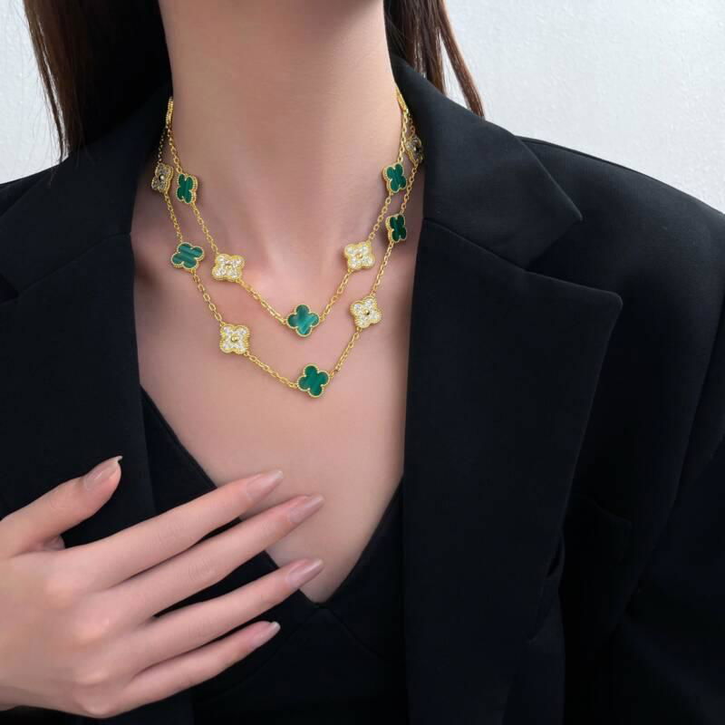 Van Cleef Arpels Vintage Alhambra long necklace,20 motifs necklace,women gifts  