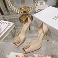 Women Rose Heeled sandals black Grosgrain and white Resin pearls,Designer sandal 13