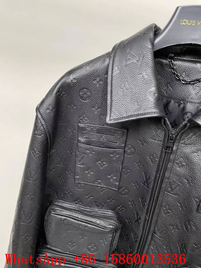               Shadow Monogram Embosserd leather jacket,size 52,Men     oat sale 3