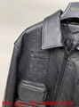 Louis Vuitton Shadow Monogram Embosserd leather jacket,size 52,Men LV coat sale