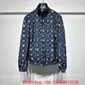 Louis Vuitton Shadow Monogram Embosserd leather jacket,size 52,Men LV coat sale