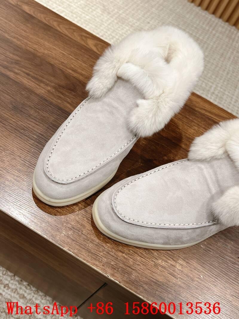 Loro Piana loafers with mink fur,Loro Piana Charms Walk charms loafers,size 38   3