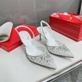 Rene Caovilla crystal white pump 80, Rene Caovilla wedding shoes,free shipping  