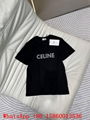 Women Celine pairs jersey, Celine cotton T-shirt,Celine loose T-shirt sale,black