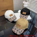 Wholesale burberry cap,check cotton baseball cap,cheap burberry cap sale,beige  