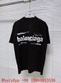 Cheap Balenciaga Cotton T-shirts,Men Balenciaga logo printed T-shirts sale,black